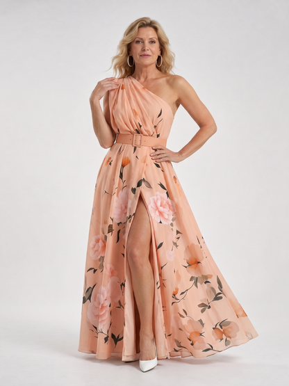 Ruth | Mint One-Shoulder Maxi Dress