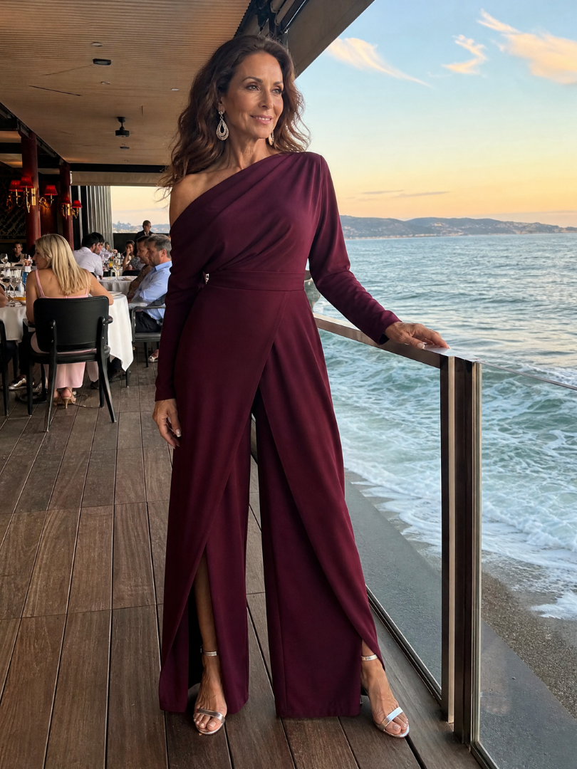 Margaret | White One-Shoulder Jumpsuit