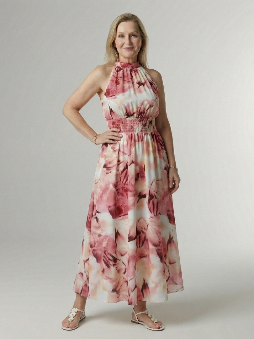 Tabitha | Yellow Batik Print Maxi Dress