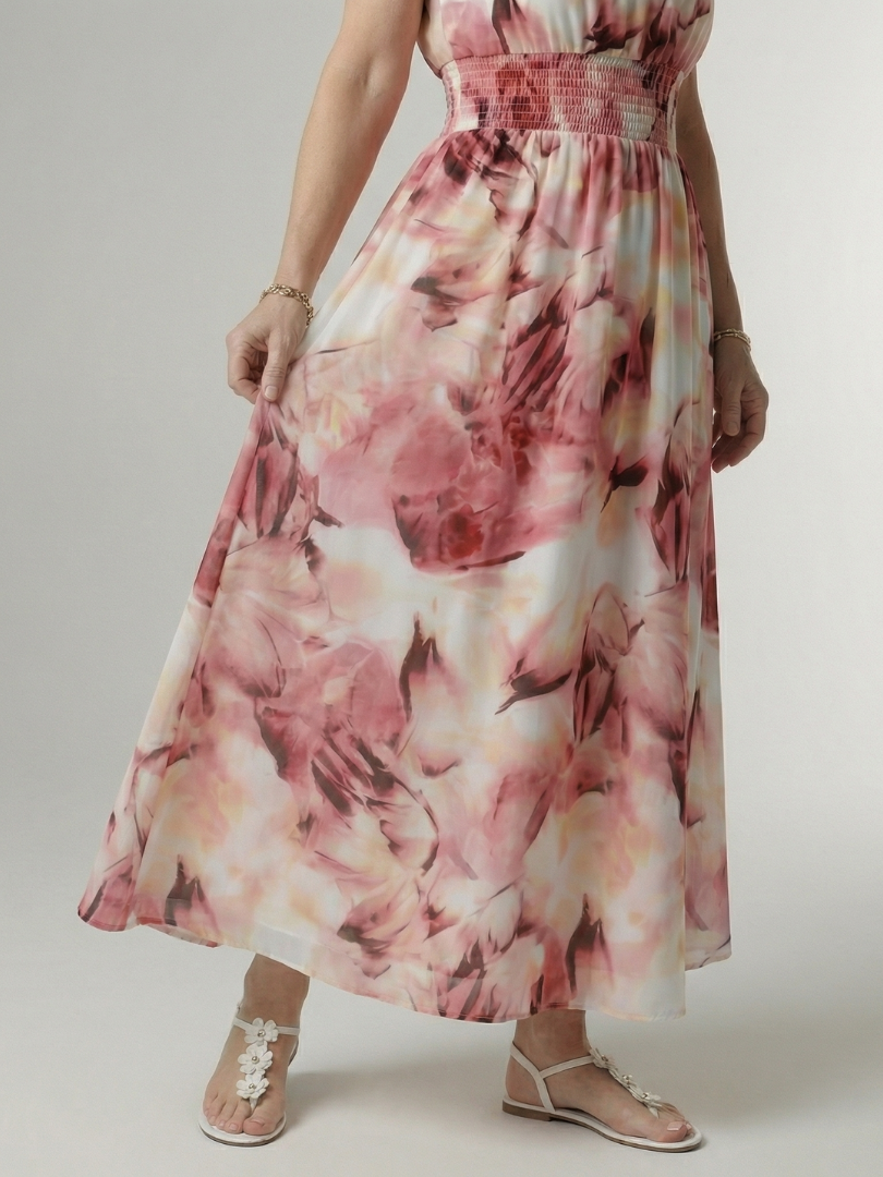 Tabitha | Yellow Batik Print Maxi Dress