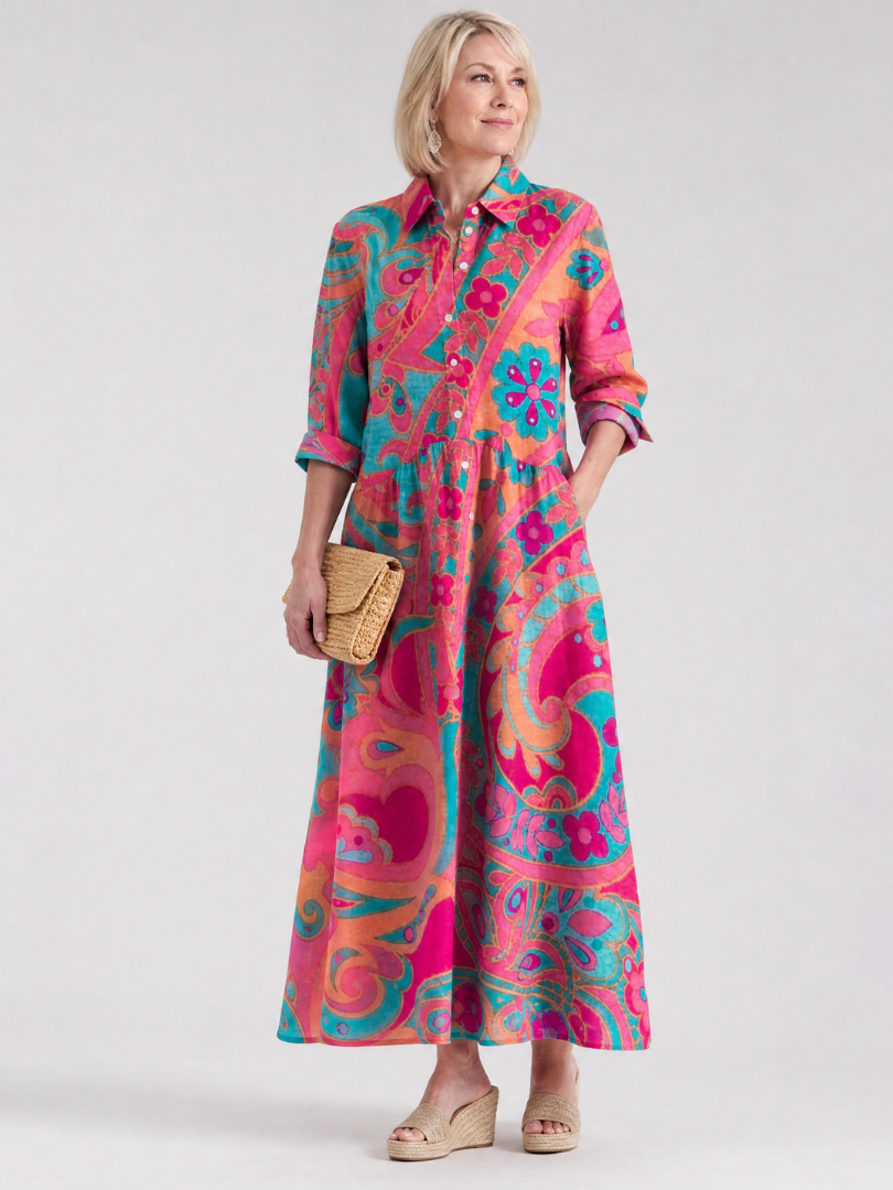 Heather | Ornamental Print Shirt Dress