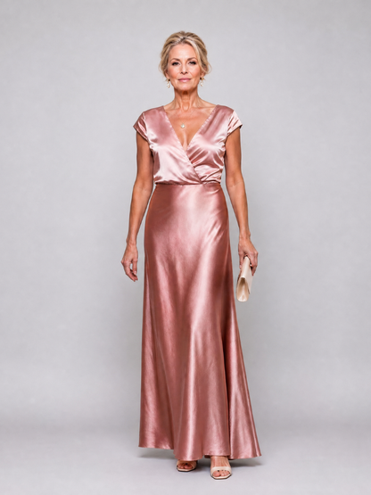 Felicity | Rose Satin-Sheen Maxi Dress