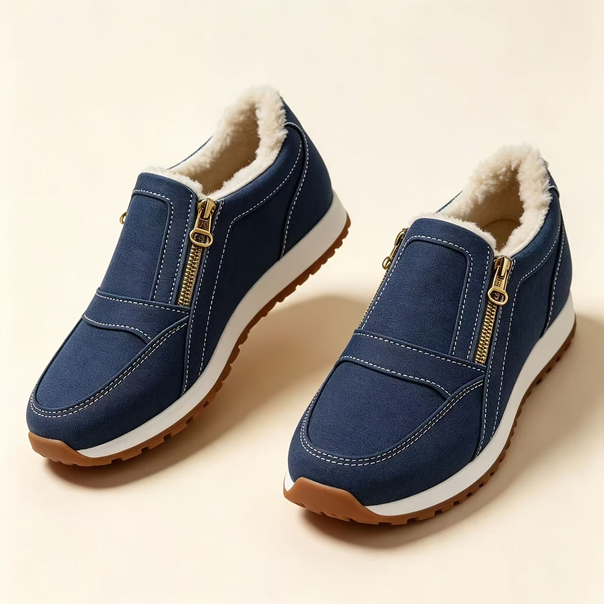Jennifer | Double-Zip Fleece-Lined Trainers