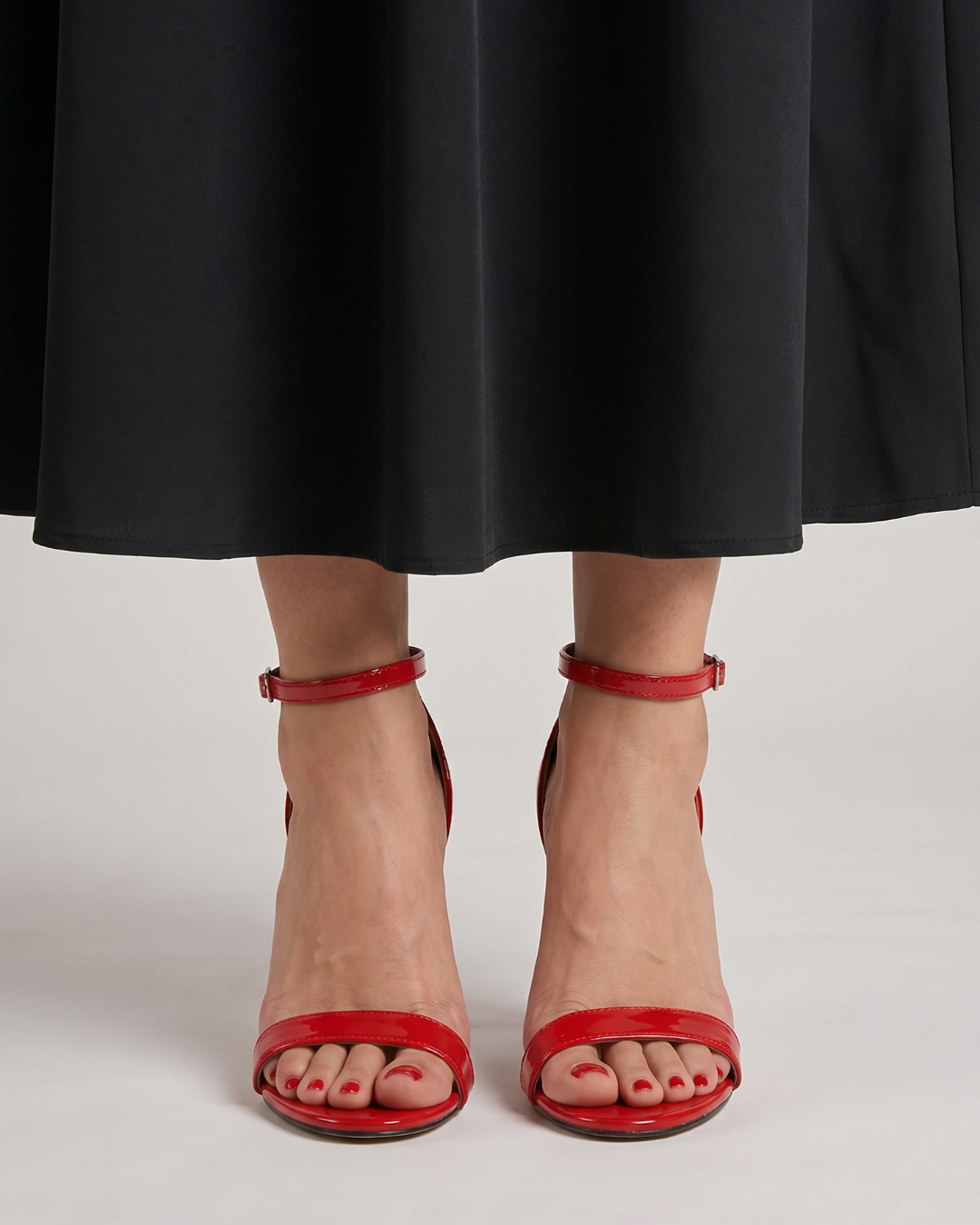 Rosalie | Red Patent Heeled Sandals