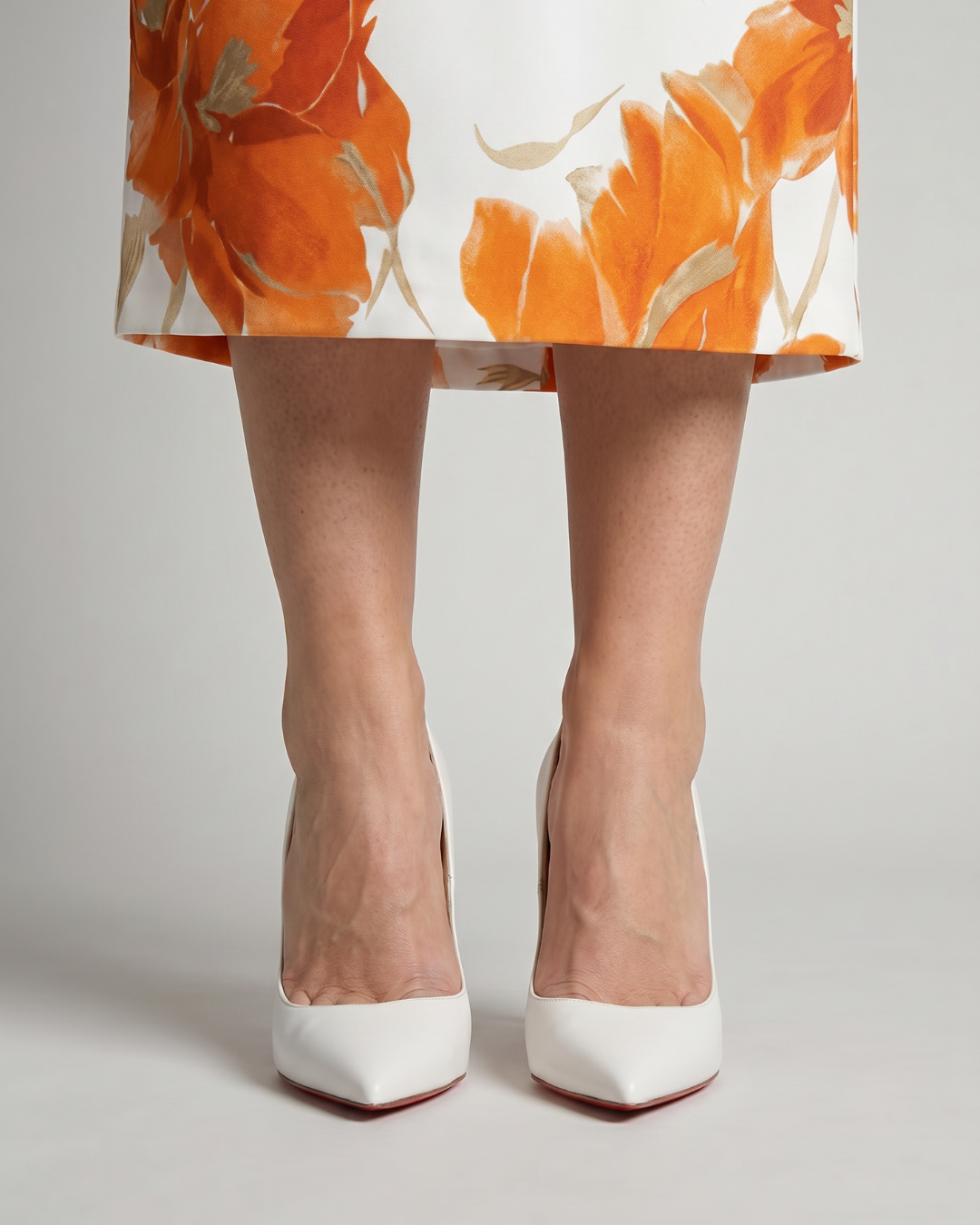 Lois | White Patent Court Shoes