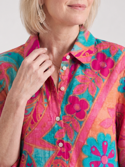 Heather | Ornamental Print Shirt Dress