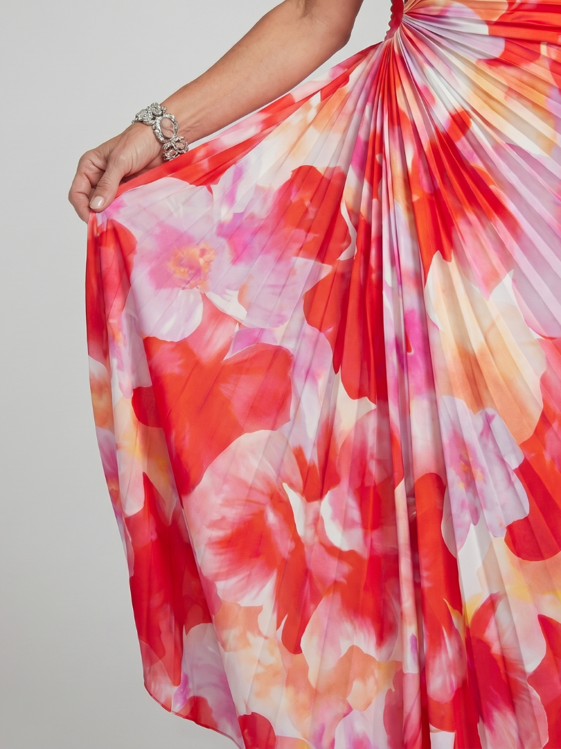 Diana | Coral One-Shoulder Maxi Dress