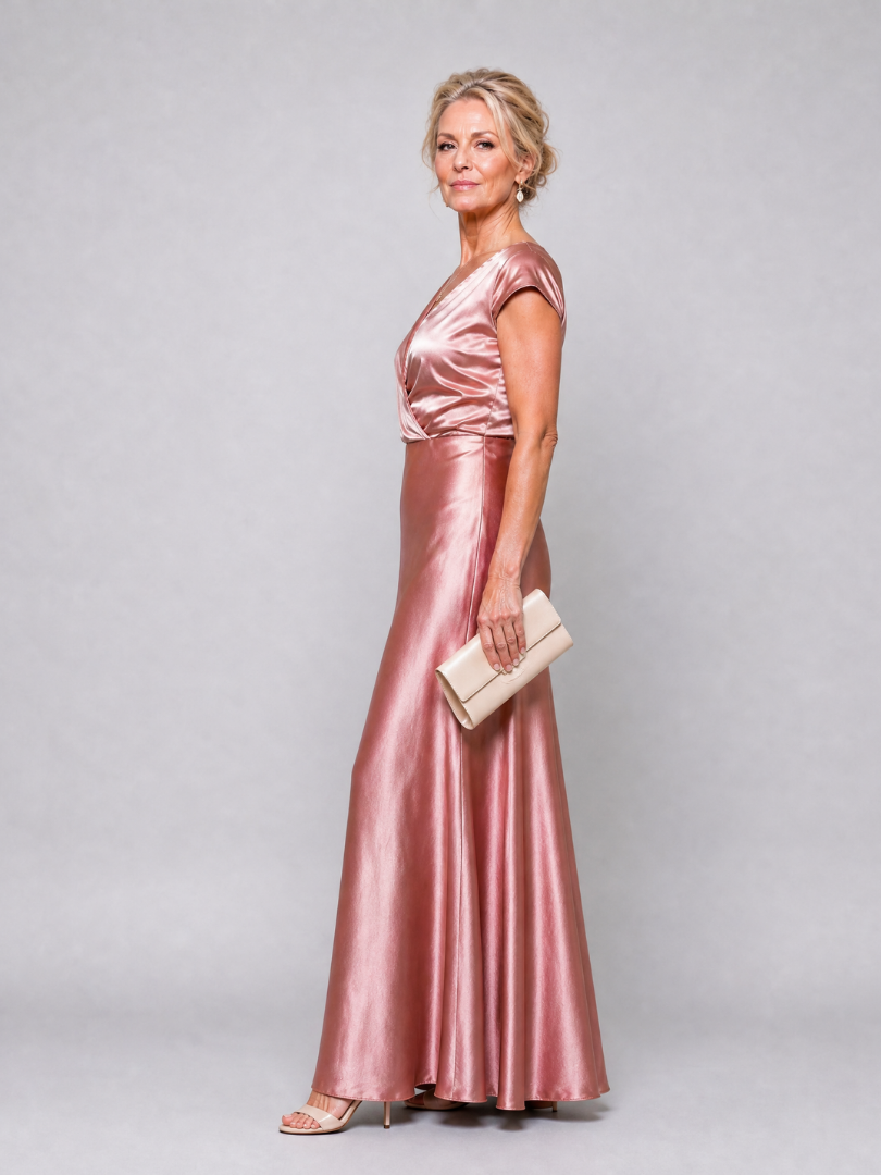 Felicity | Rose Satin-Sheen Maxi Dress