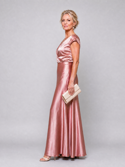Felicity | Rose Satin-Sheen Maxi Dress