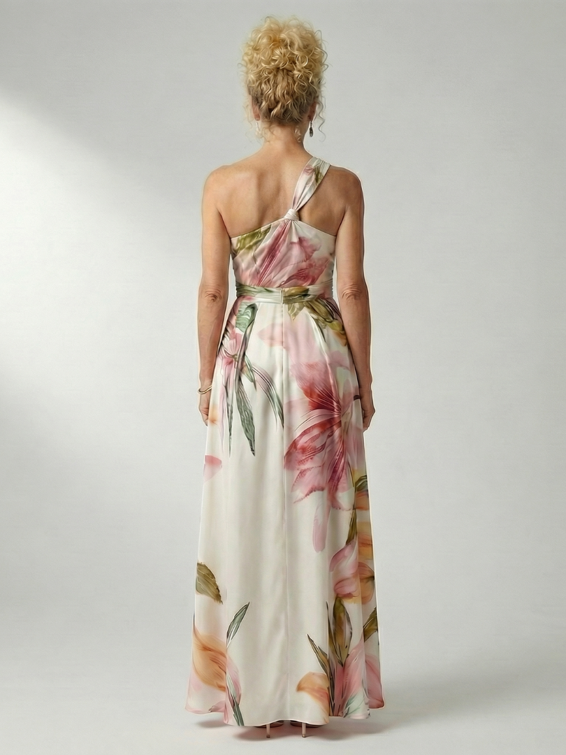 Monica | Floral Print Tie-Belt Maxi Dress