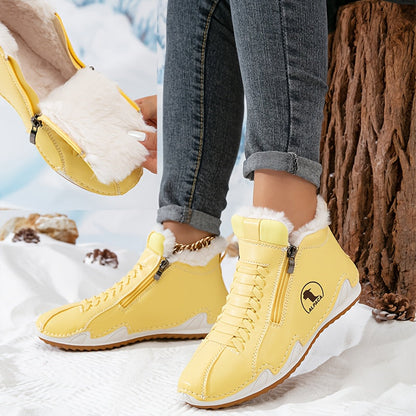 Lucy | Lace-Up Fleece-Lined Ankle Boots
