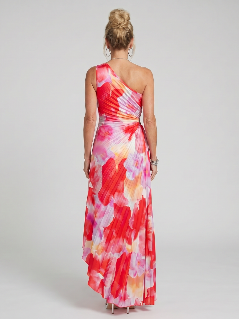 Diana | Coral One-Shoulder Maxi Dress