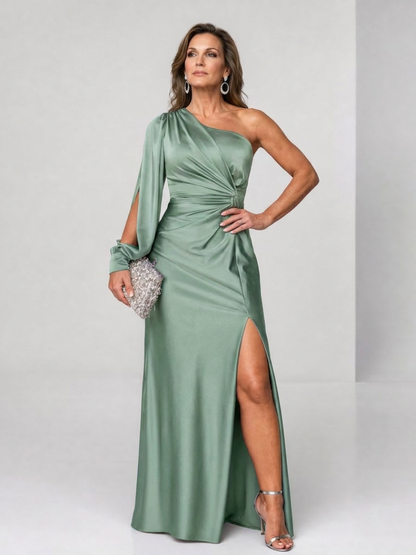 Alma | Royal Blue One-Shoulder Maxi Dress