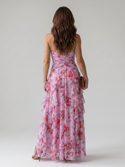 Rosalind | Lilac Floral Print Maxi Dress