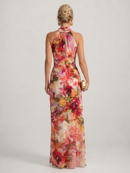 Miranda | Red Floral Print Maxi Dress