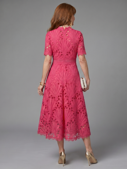Martha | Pink Lace Dress