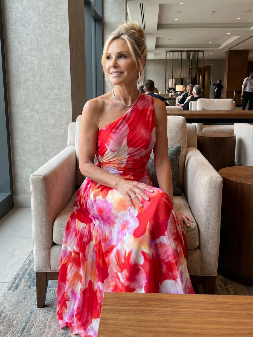 Diana | Coral One-Shoulder Maxi Dress