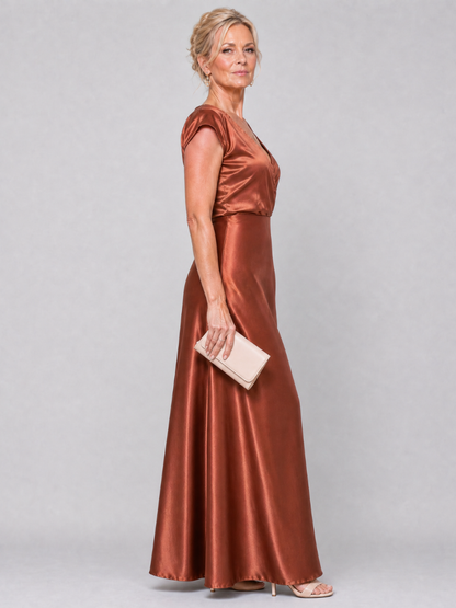 Felicity | Rose Satin-Sheen Maxi Dress