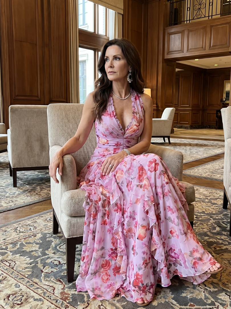 Rosalind | Lilac Floral Print Maxi Dress