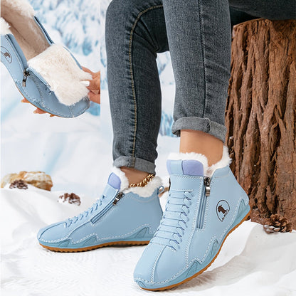 Lucy | Lace-Up Fleece-Lined Ankle Boots