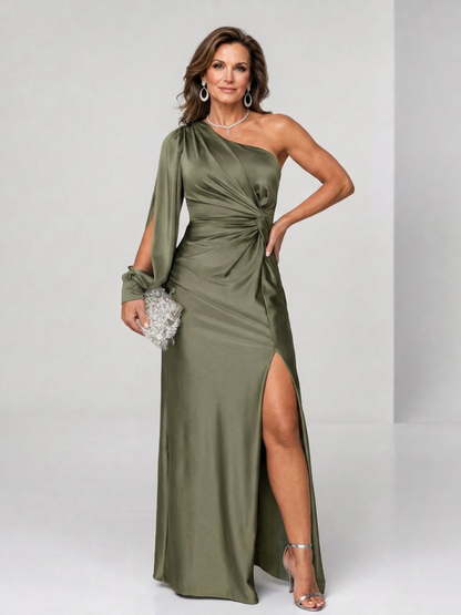 Alma | Royal Blue One-Shoulder Maxi Dress