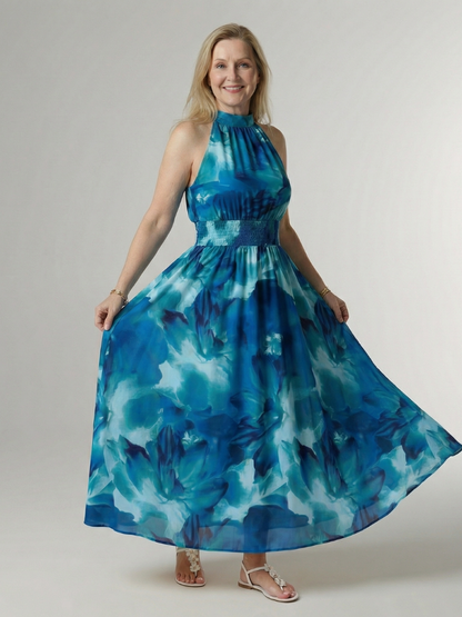 Tabitha | Yellow Batik Print Maxi Dress