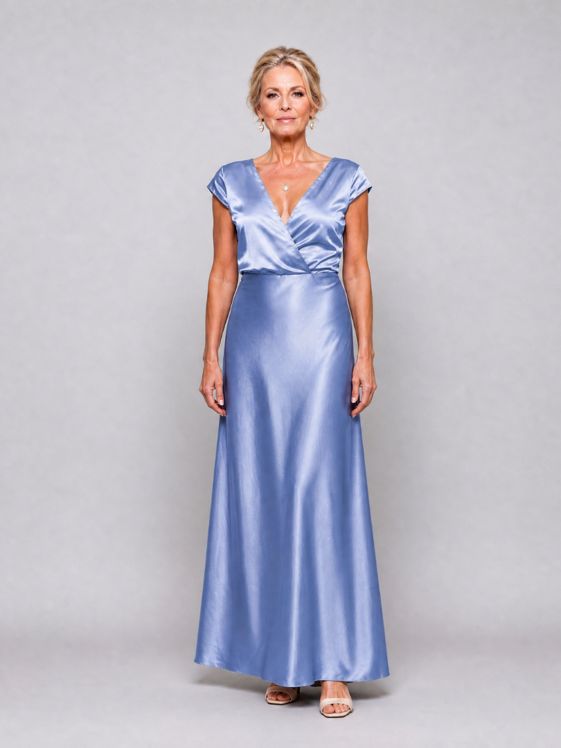 Felicity | Rose Satin-Sheen Maxi Dress