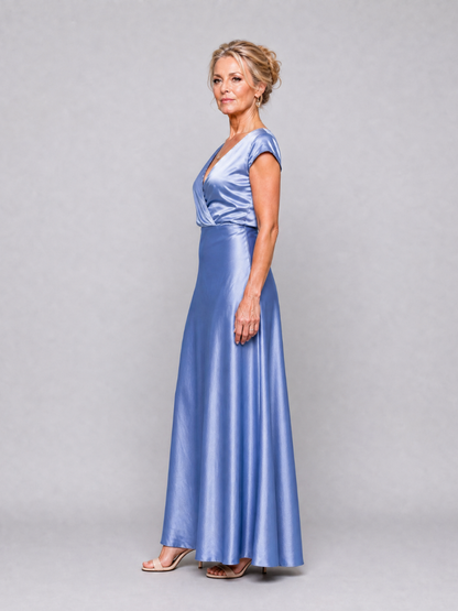 Felicity | Rose Satin-Sheen Maxi Dress