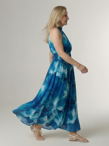 Tabitha | Yellow Batik Print Maxi Dress