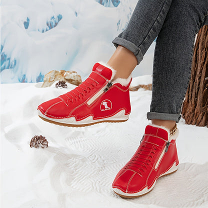 Lucy | Lace-Up Fleece-Lined Ankle Boots