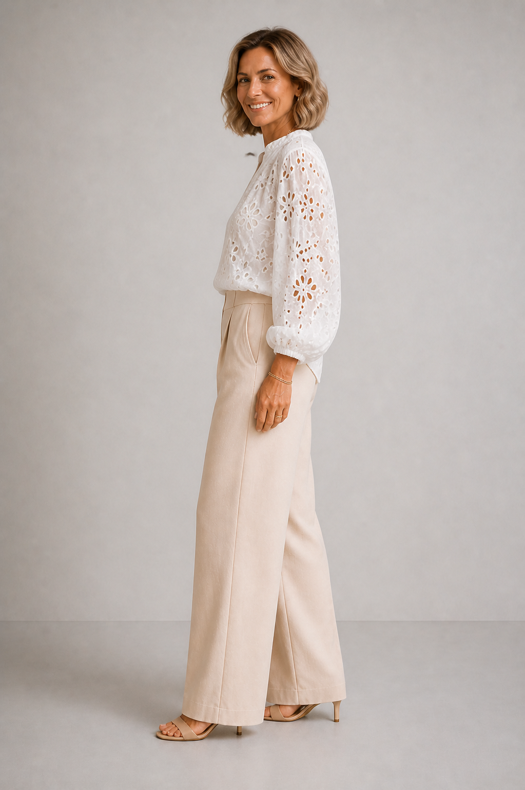 Frances | White Broderie Blouse