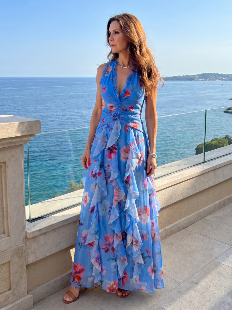 Rosalind | Lilac Floral Print Maxi Dress