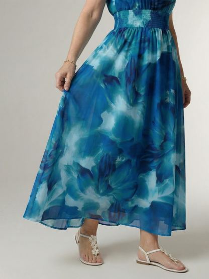 Tabitha | Yellow Batik Print Maxi Dress