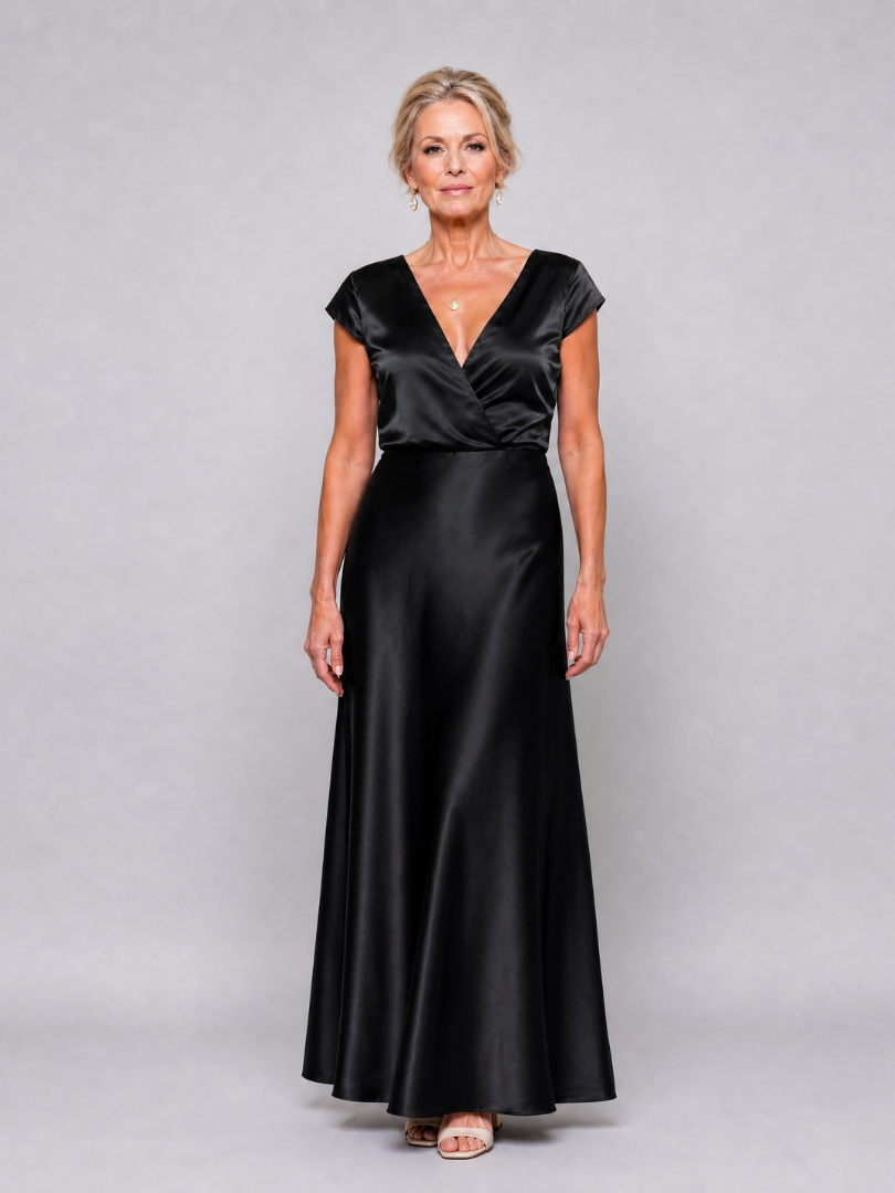 Felicity | Rose Satin-Sheen Maxi Dress