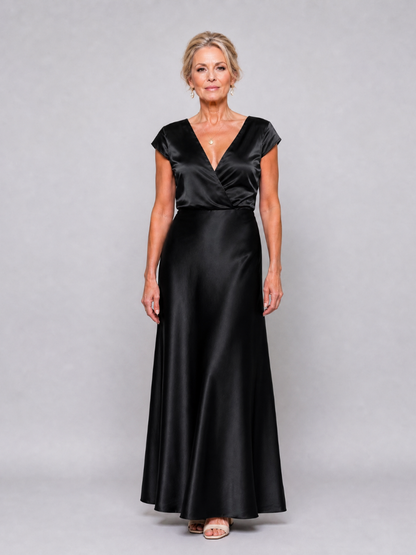 Felicity | Rose Satin-Sheen Maxi Dress