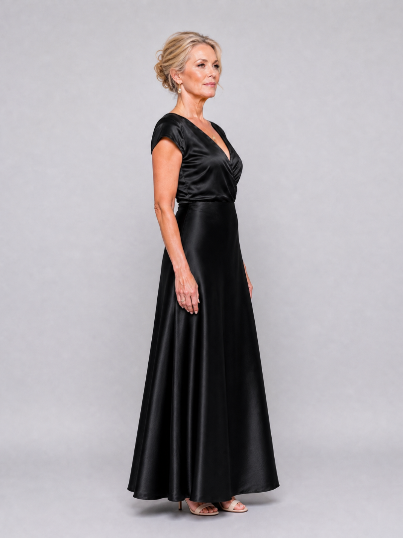 Felicity | Rose Satin-Sheen Maxi Dress