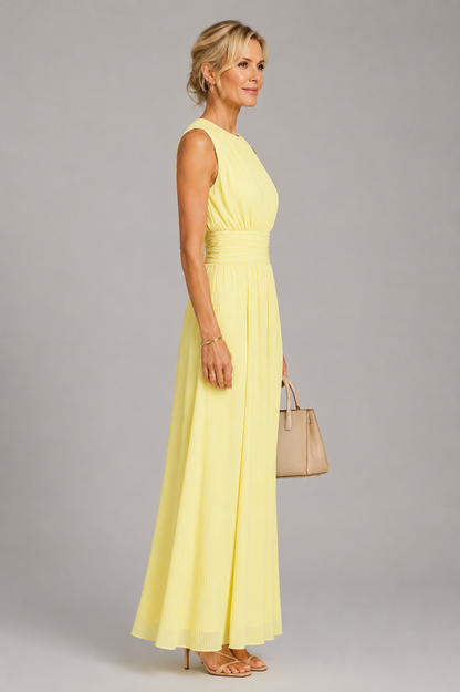 Erica | Pale Yellow Wide-Leg Jumpsuit