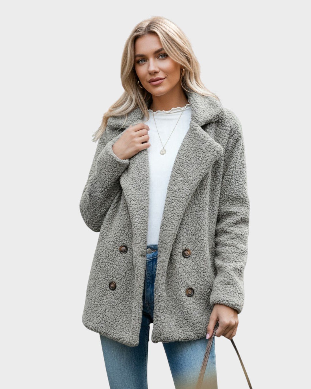 Ada | Cream Teddy Coat