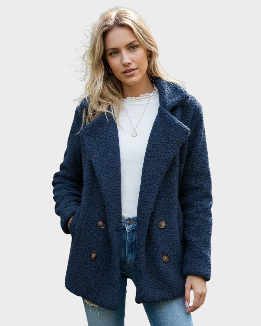Ada | Cream Teddy Coat