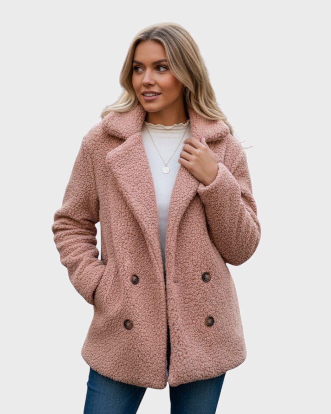 Ada | Cream Teddy Coat