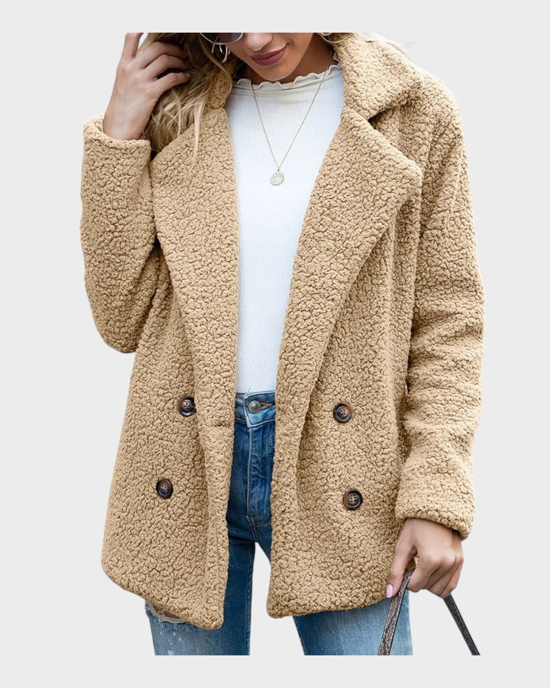 Ada | Cream Teddy Coat