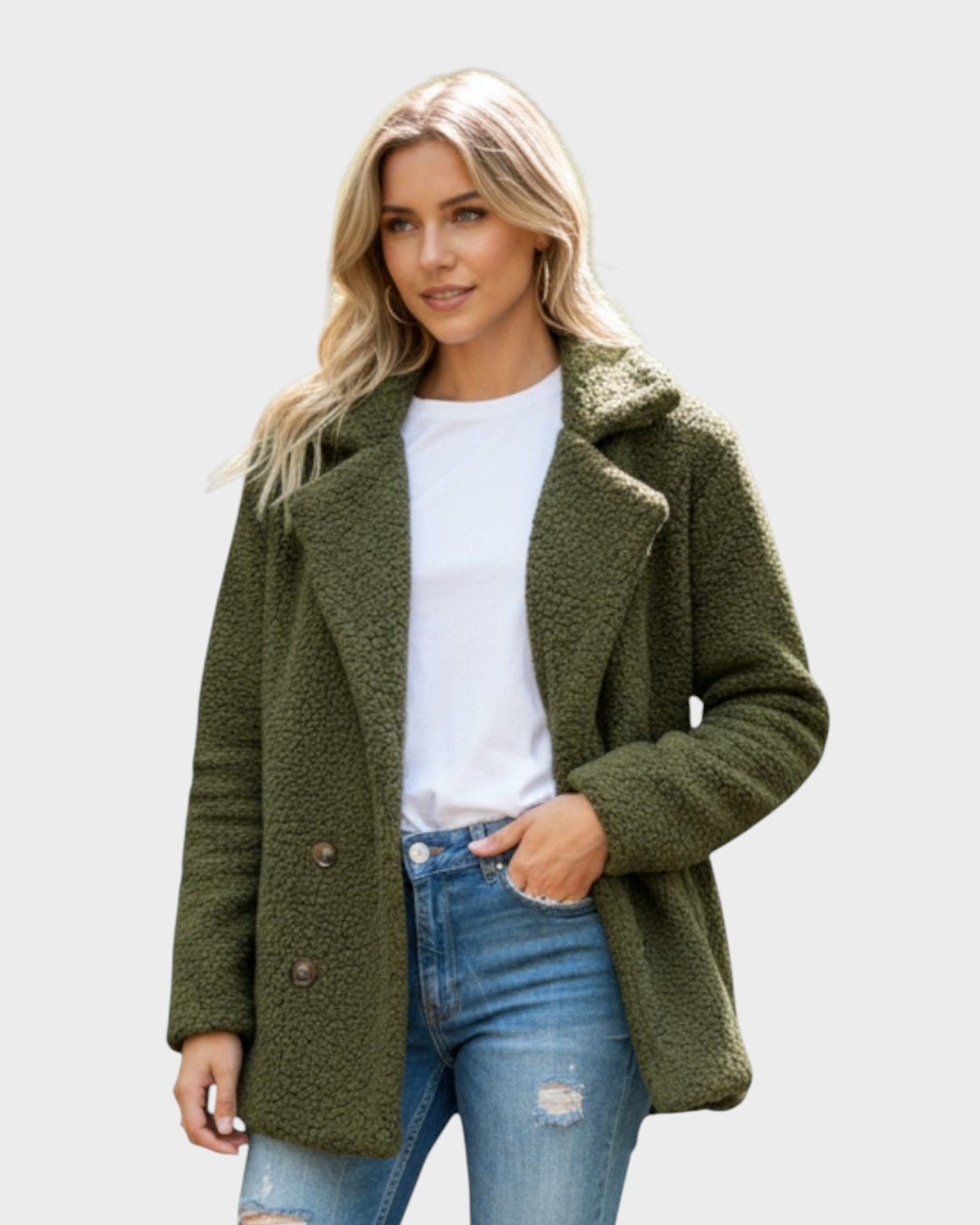 Ada | Cream Teddy Coat