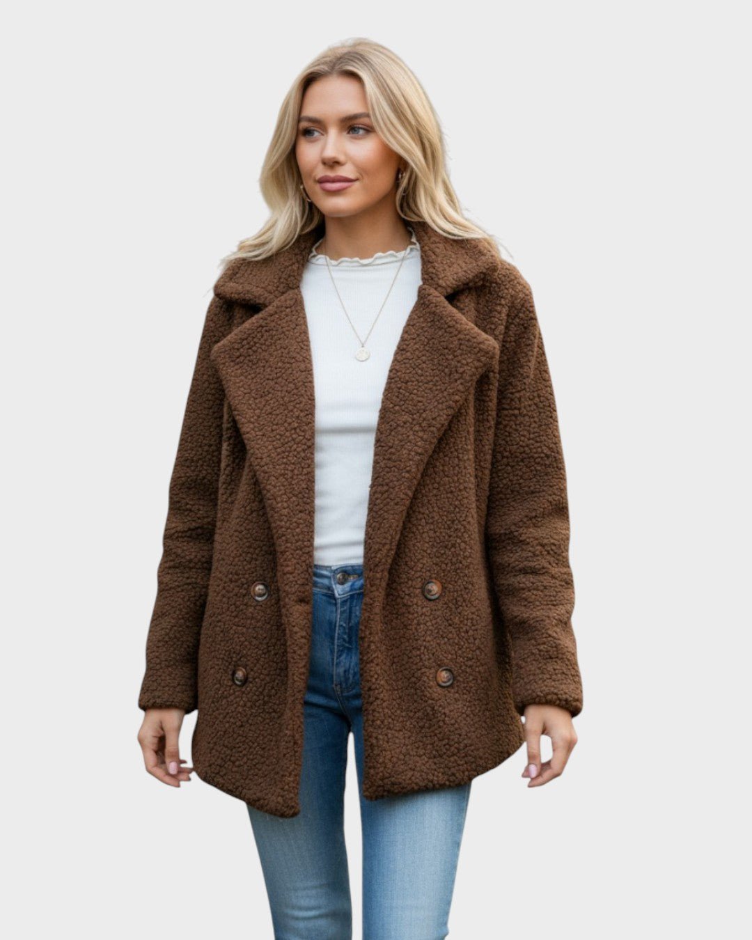 Ada | Cream Teddy Coat