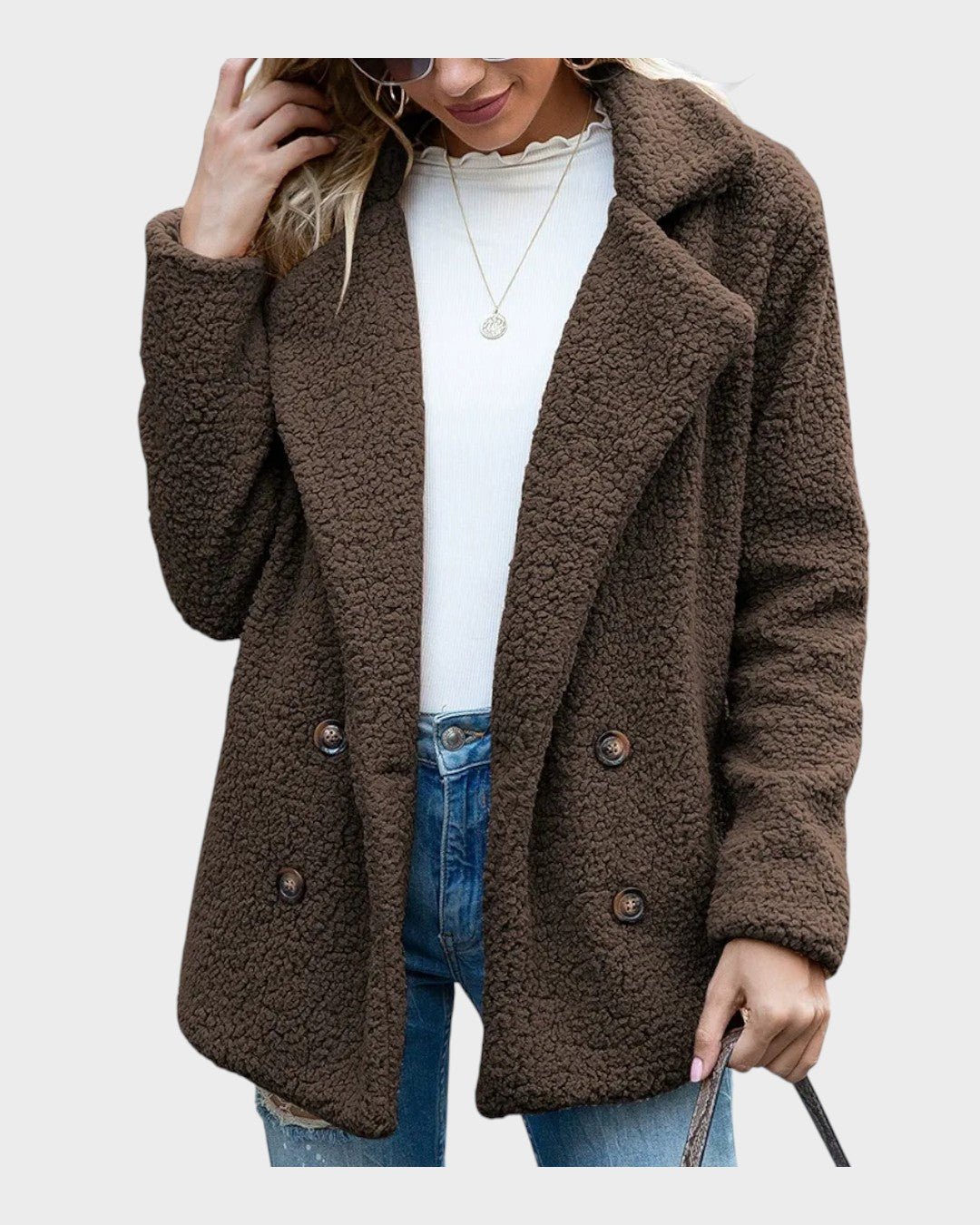 Ada | Cream Teddy Coat