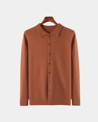 Adam | Rust Button Knit Polo