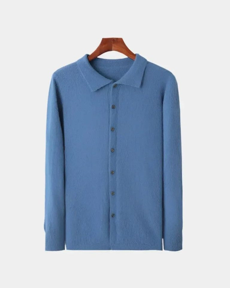 Adam | Rust Button Knit Polo