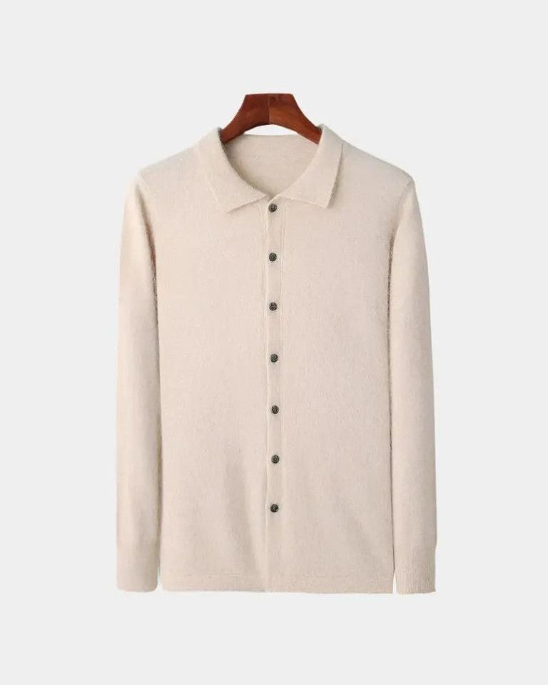 Adam | Rust Button Knit Polo