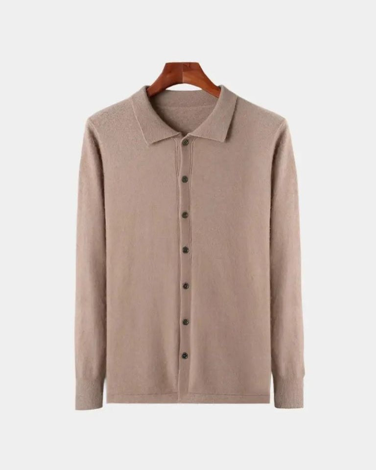 Adam | Rust Button Knit Polo