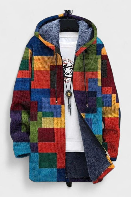 Adele | Colour-Block Hooded Zip Jacket
