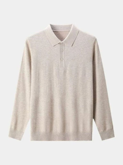 Adrian | Grey Long-Sleeve Polo